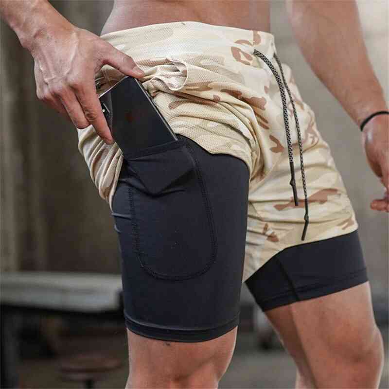 Mænds afslappet hurtig tørring med indbyggede lommer sportsshorts