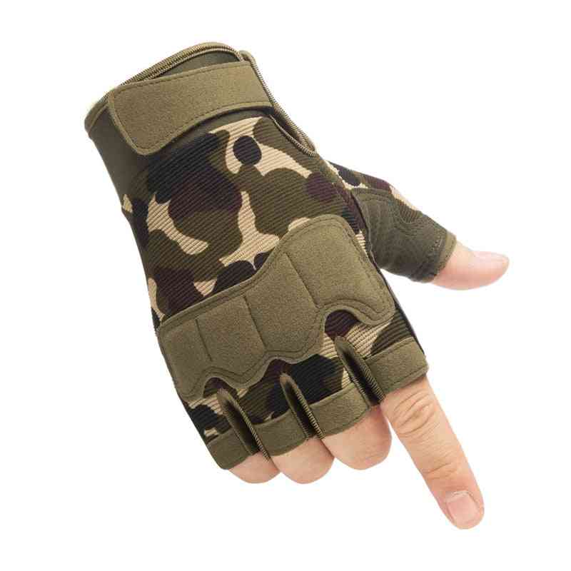 Fingerless Tactical Gloves- Military Army Hunting Gloves