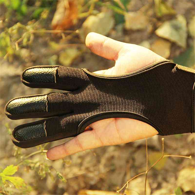 Knitted Leather Hand Protection Glove For Archery