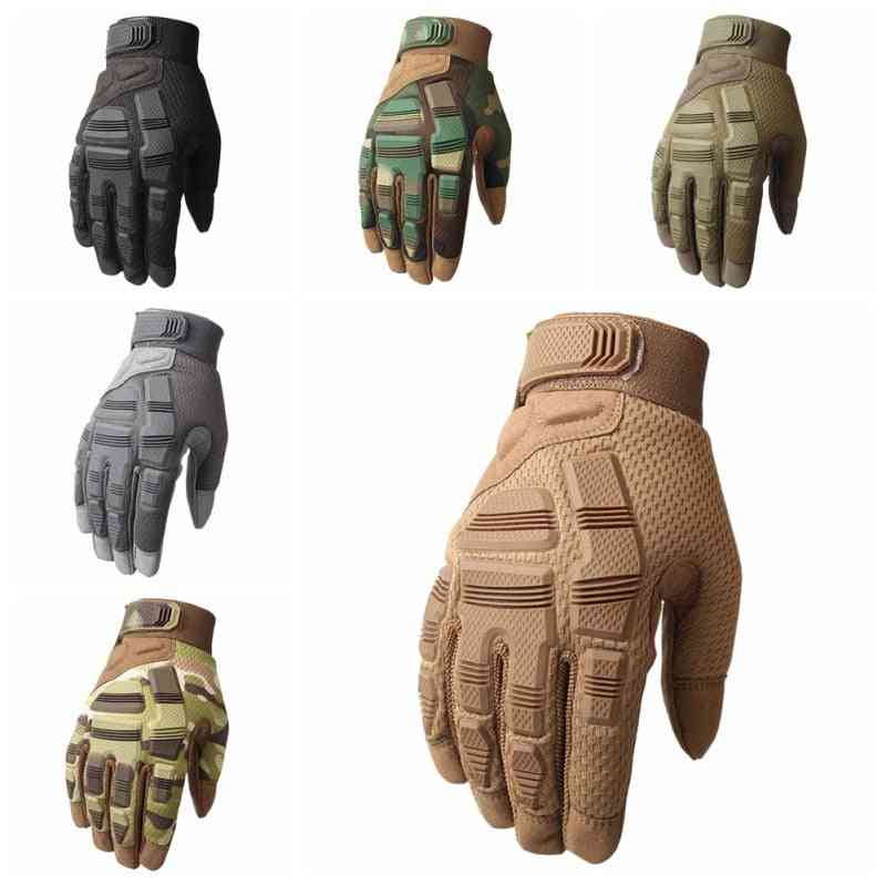Non-slip, Rubber Protection, Full Finger Gloves For Outdoor Sports