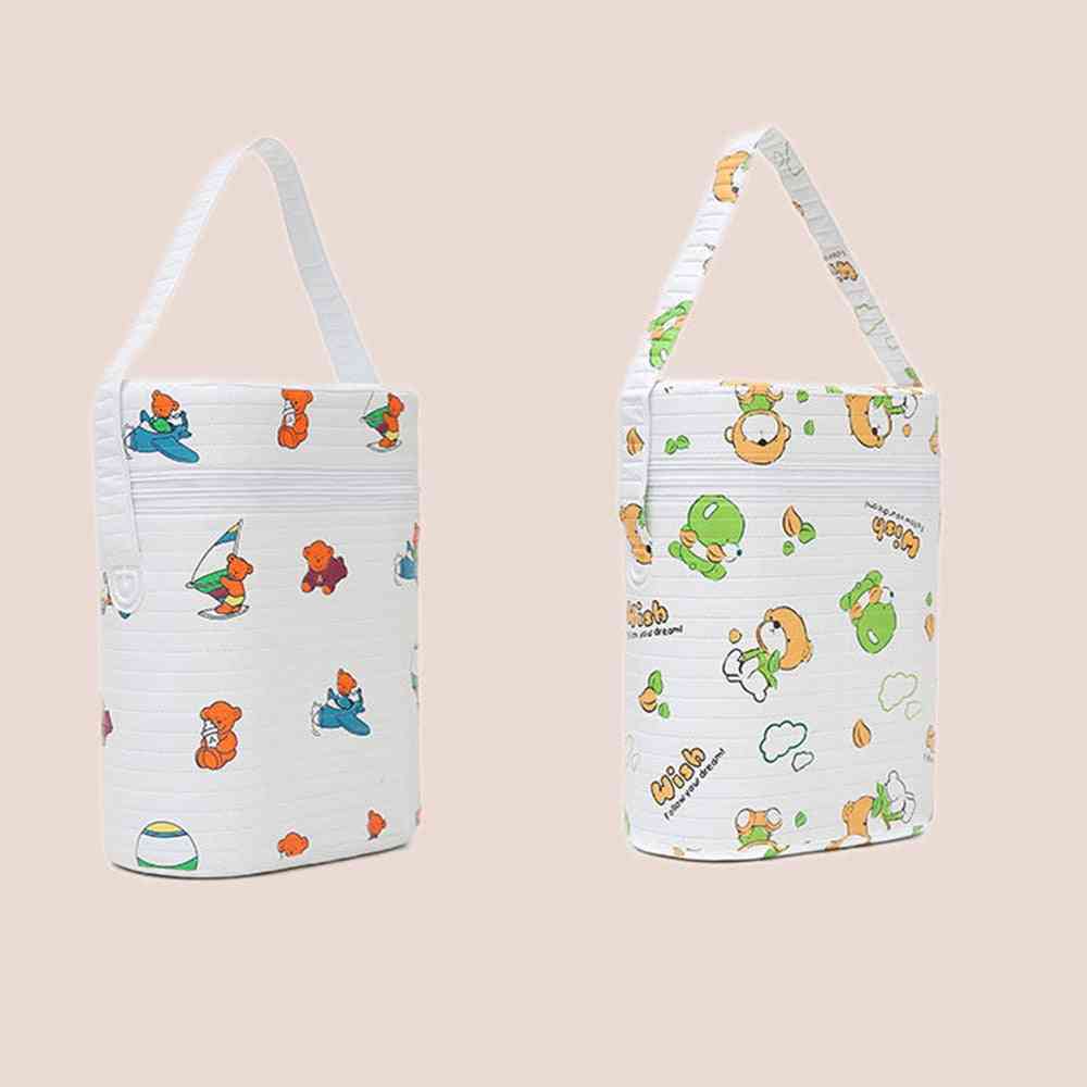 Cartoon Portable Baby Bottle Insulation Mummy Handbag, Milk Thermal Food Warm Bags