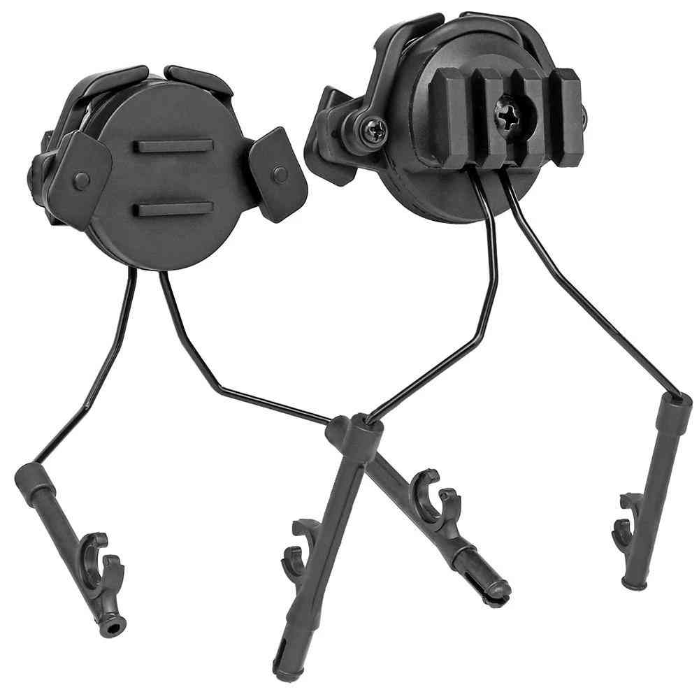 Military Tactical Holder, Airsoft Shooting Headphones Guide Rail Army Fast Helmet Set Accessories