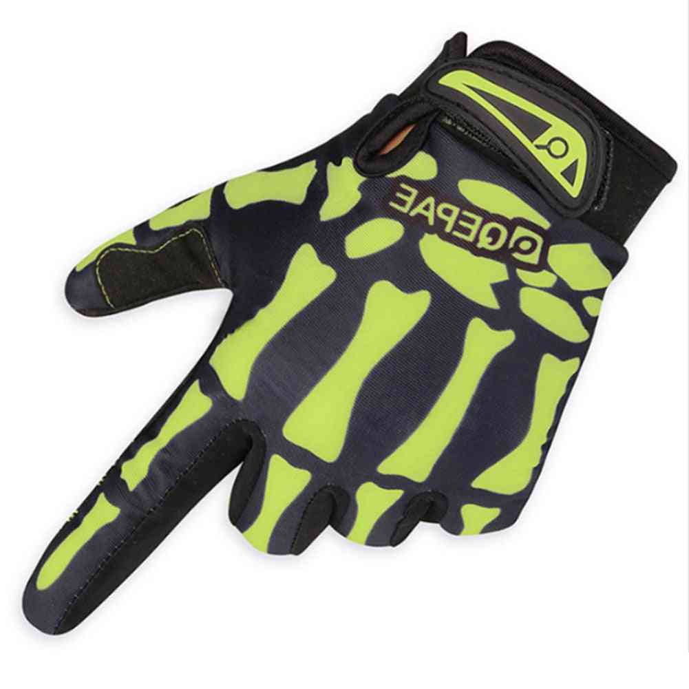 All Finger Skeleton Design Warm Gloves For Outdoor Activities