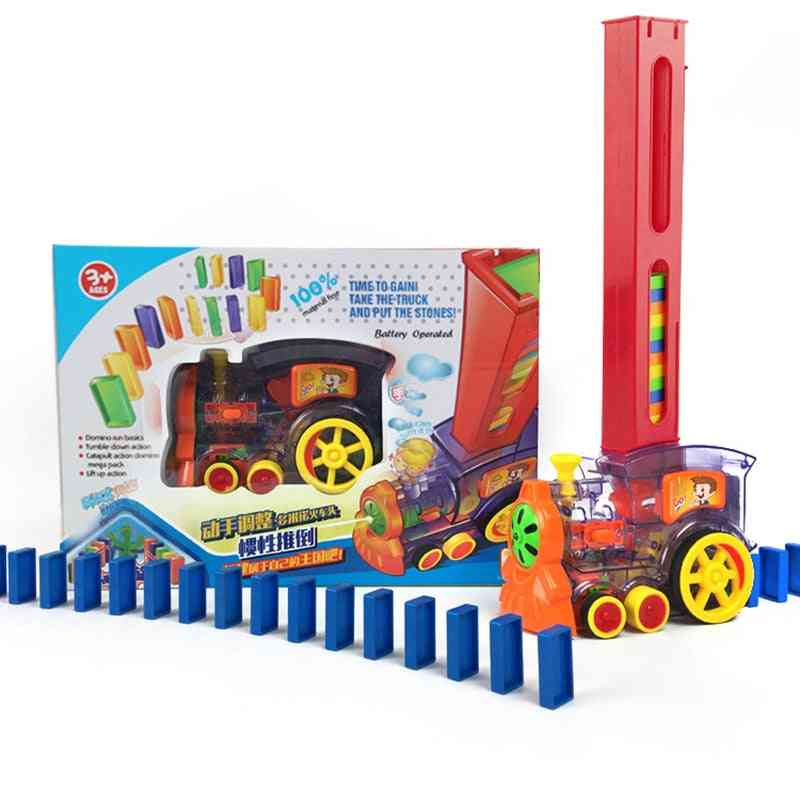 Domino Train Games Toy, Automatic Laying Car Set
