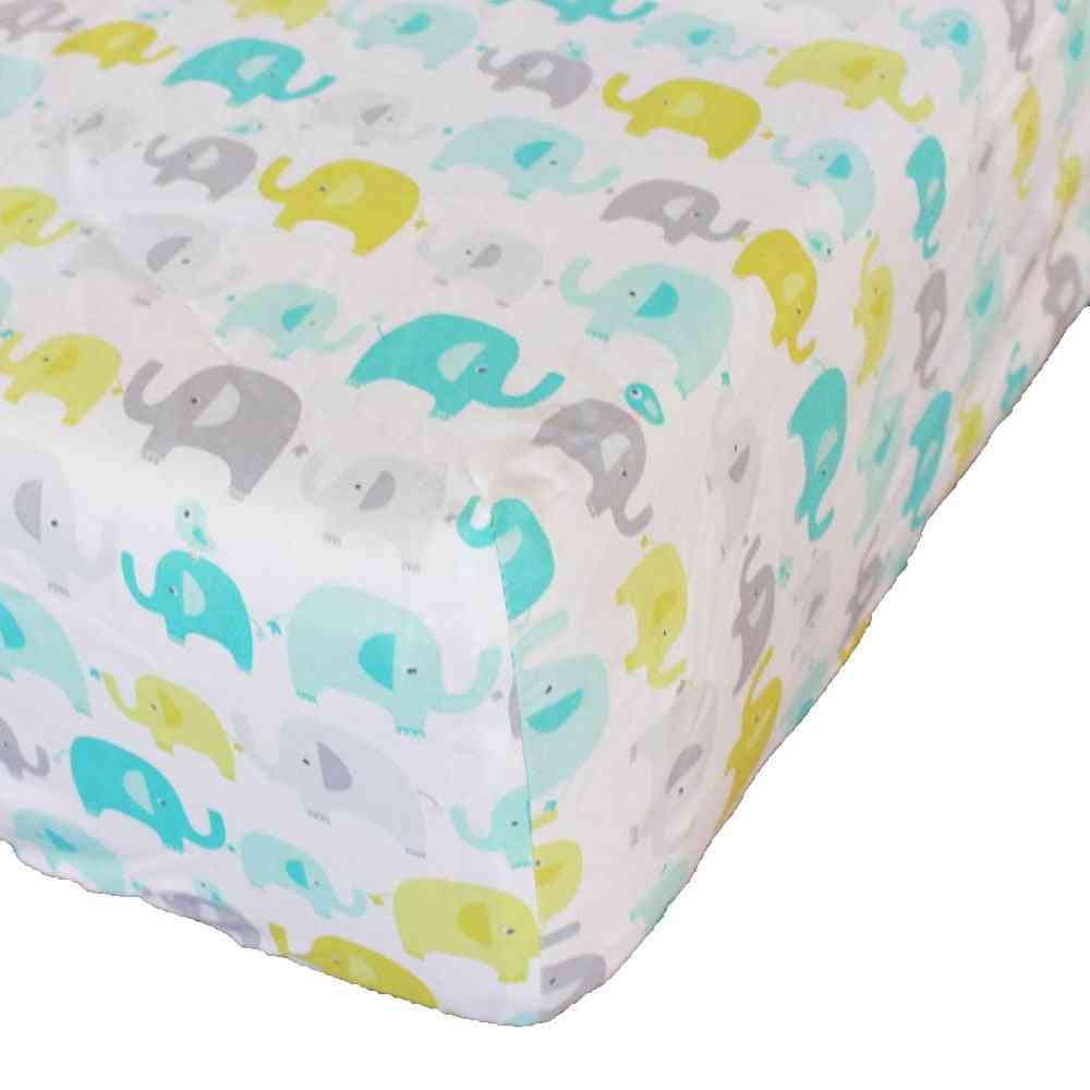 Cotton Crib Fitted Sheet, Soft Baby Bed Mattress Cover