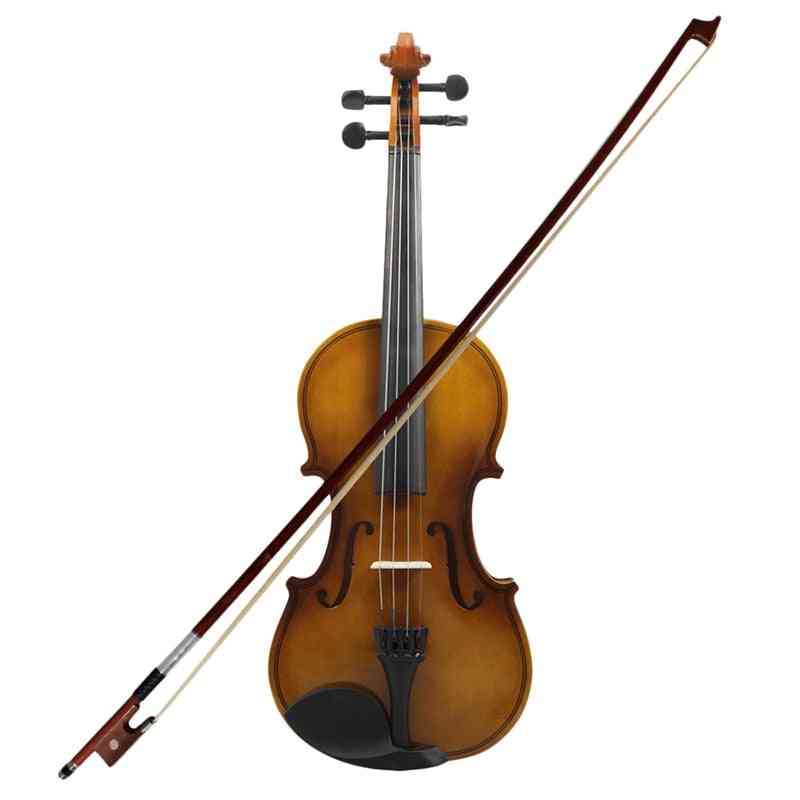 Acoustic Violin Fiddle Wood With Case Bow Rosin