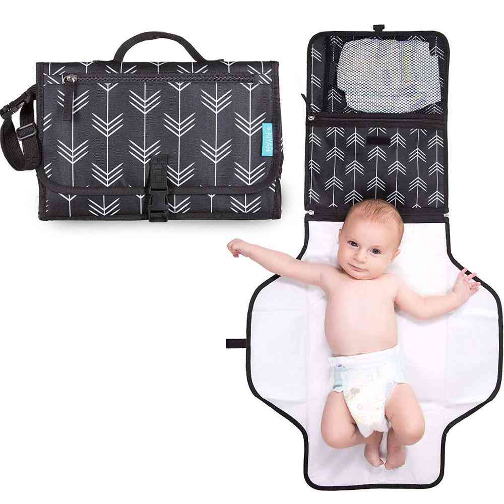 Portable Diaper Changing Pad With Soft Head Pillow