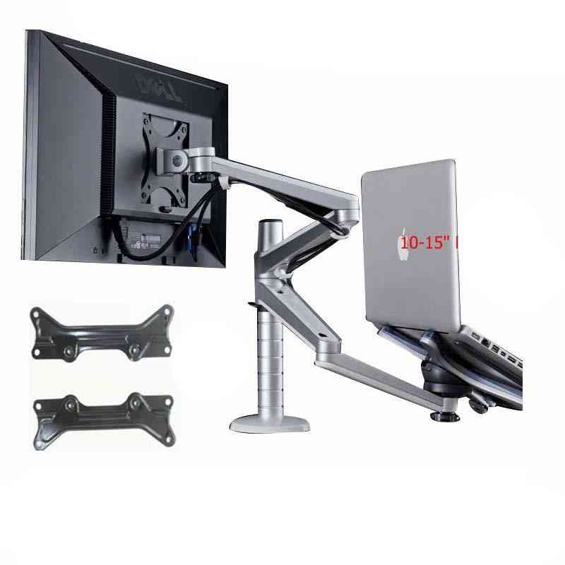 Oa-7x pulpit multimedialny podwójne ramię 27-calowy uchwyt lcd monior + stojak na laptopa stojak na stół w pełnym ruchu podwójny monitor do montażu na ramieniu stojak