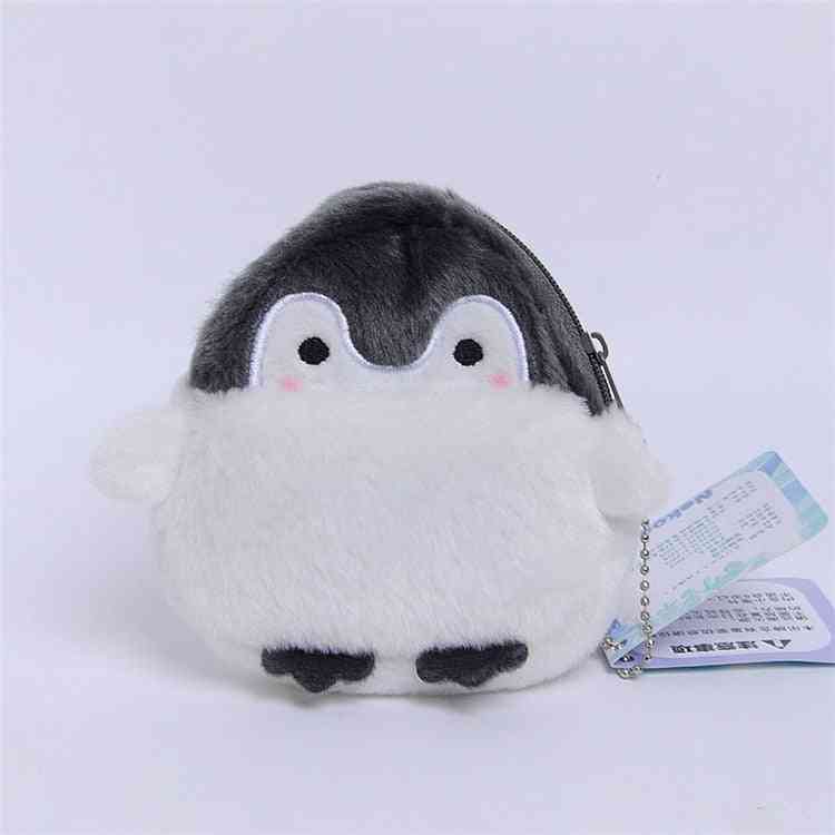 Roztomilý tučňák plyšová peněženka karta peněženka přívěsek hračka
