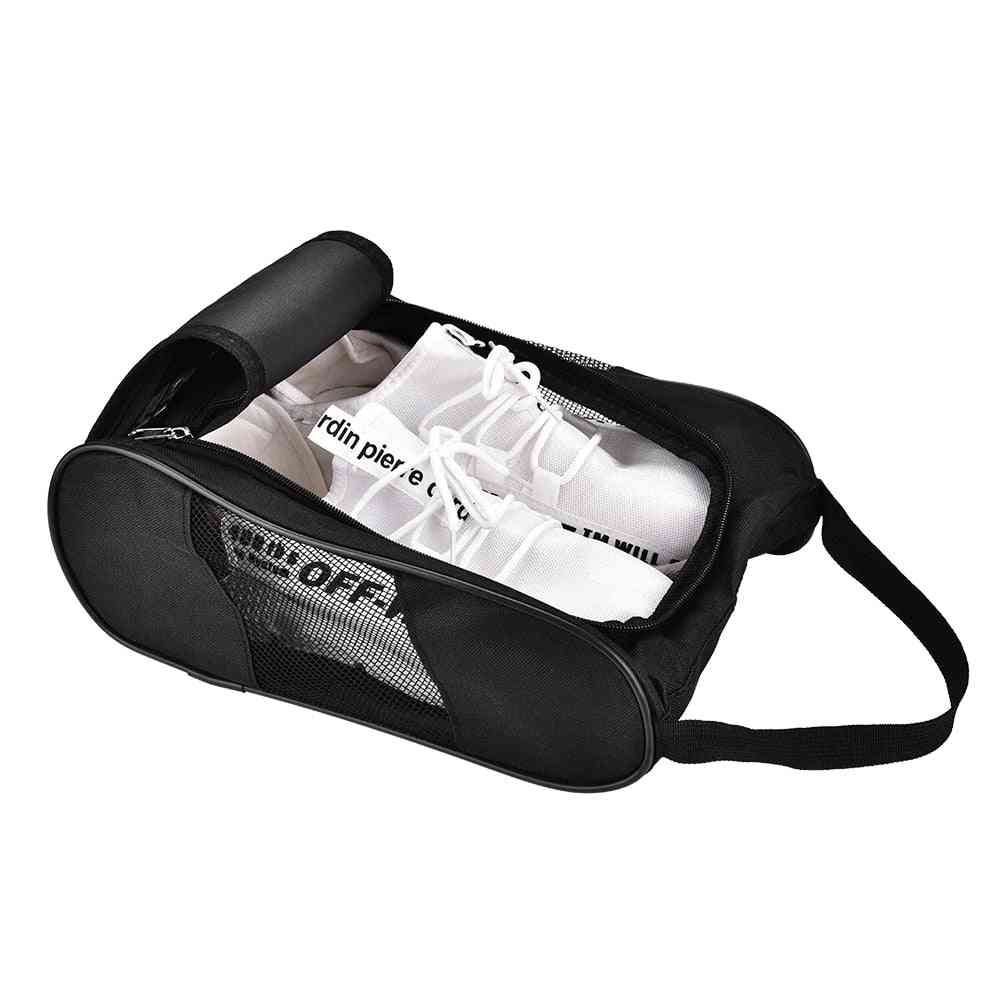 Portable Breathable Golf Shoes Zipped Sports Bag, Carrier Case Pocket Pouch