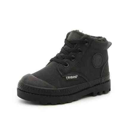 Jungen Sneaker Schuhe, hohe Leder Anti-Rutsch-Winterstiefel