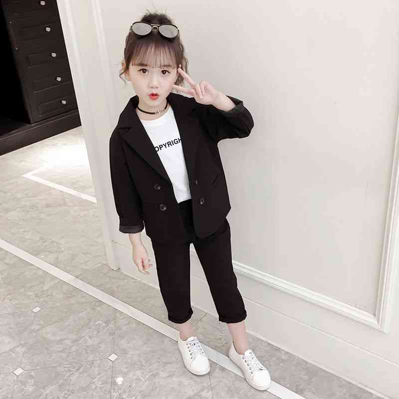 Girls Spring And Autumn Suit Set