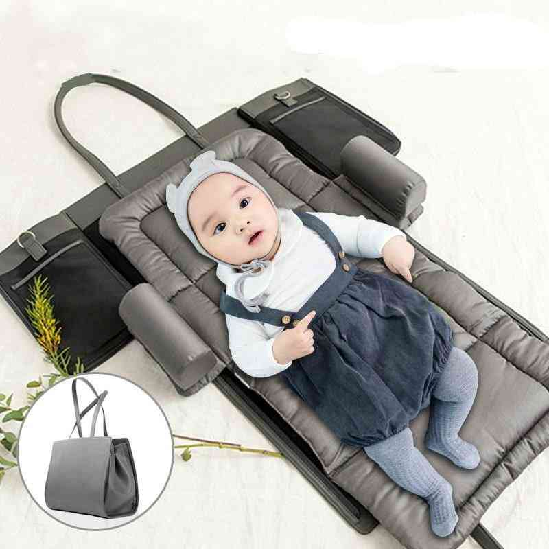Portable Baby Crib, Multi-functional Nursery Bed