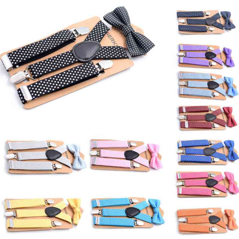 Suspender And Bow Tie Matching Sets For/girls
