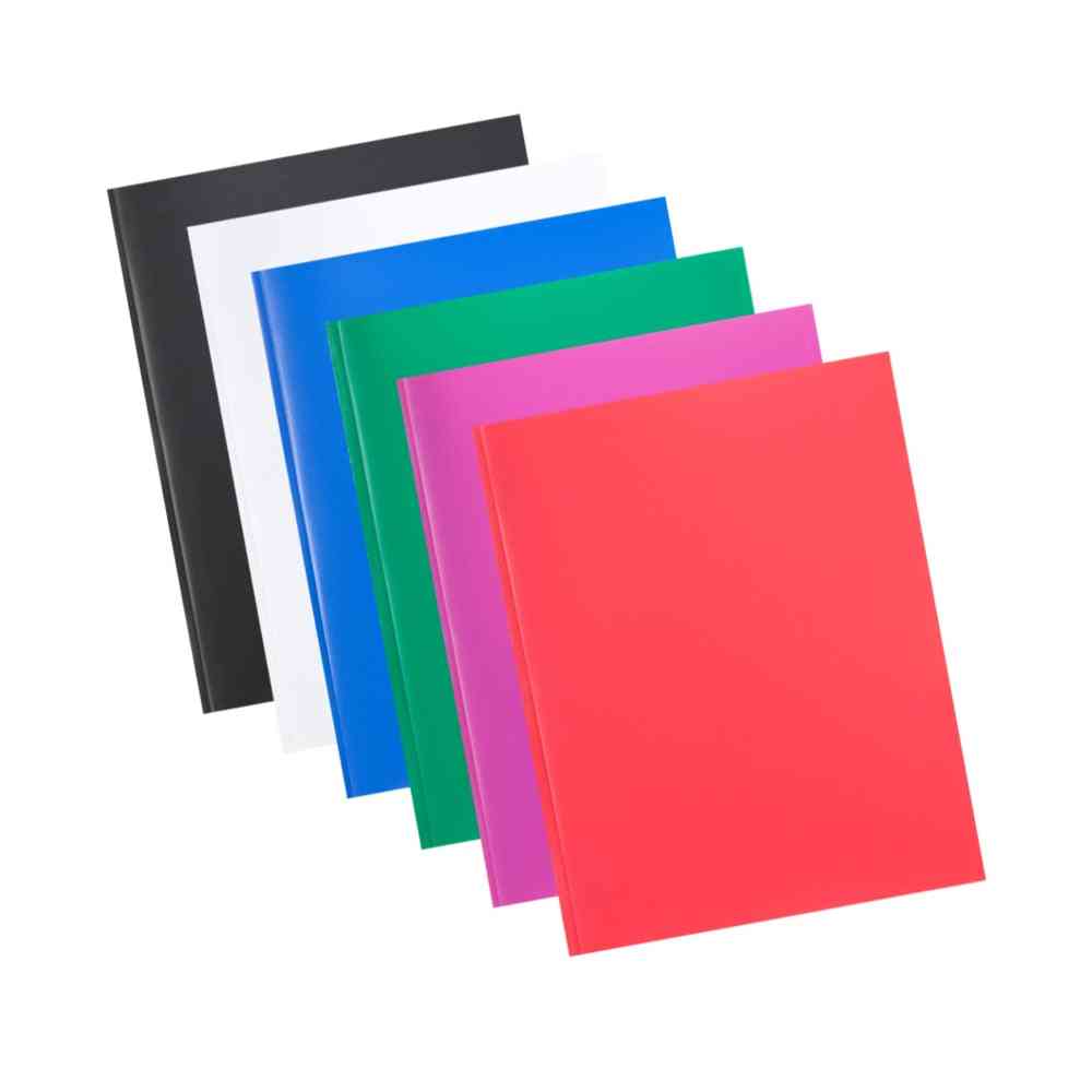 Poly File Folders With Pockets Portfolio Prong Letter Size