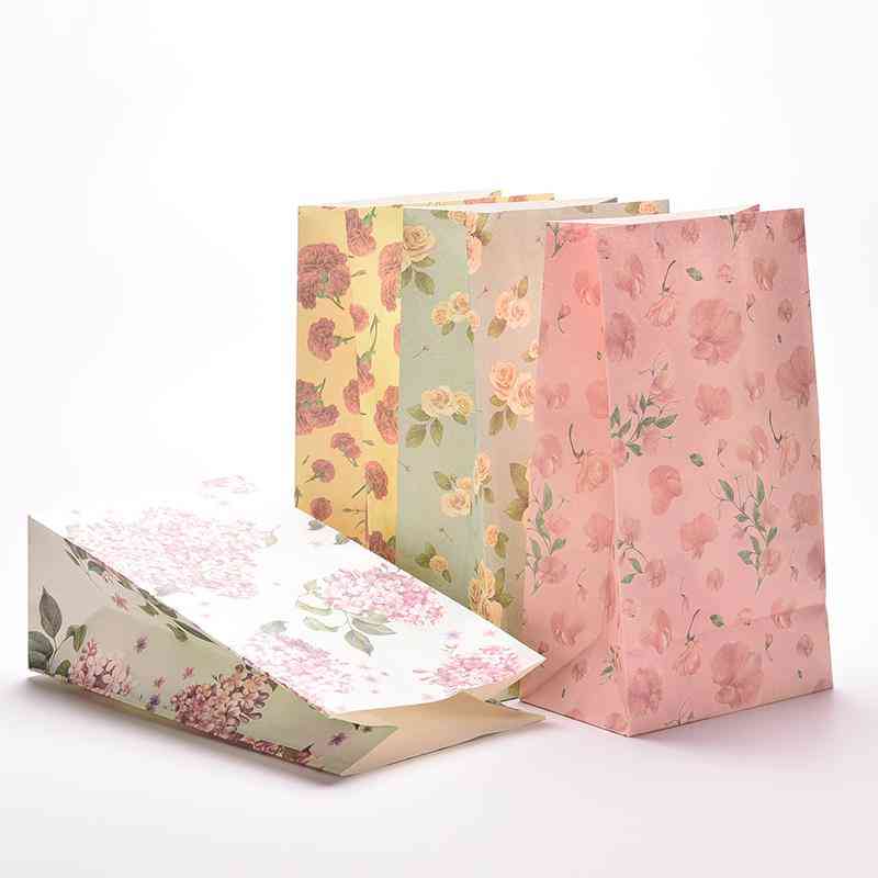 Flower Print Paper Bags
