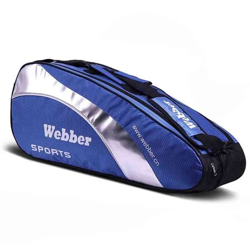 Large Badminton Bags, Sports Racket Handbag - Waterproof Tennis Backpack