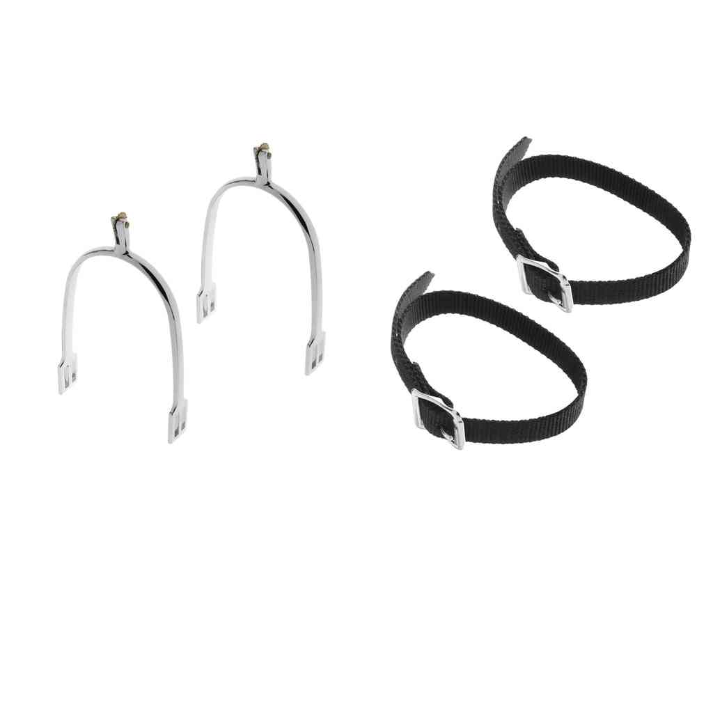 Equestrian Metal Spur And Straps Set-horse Riding Accessories
