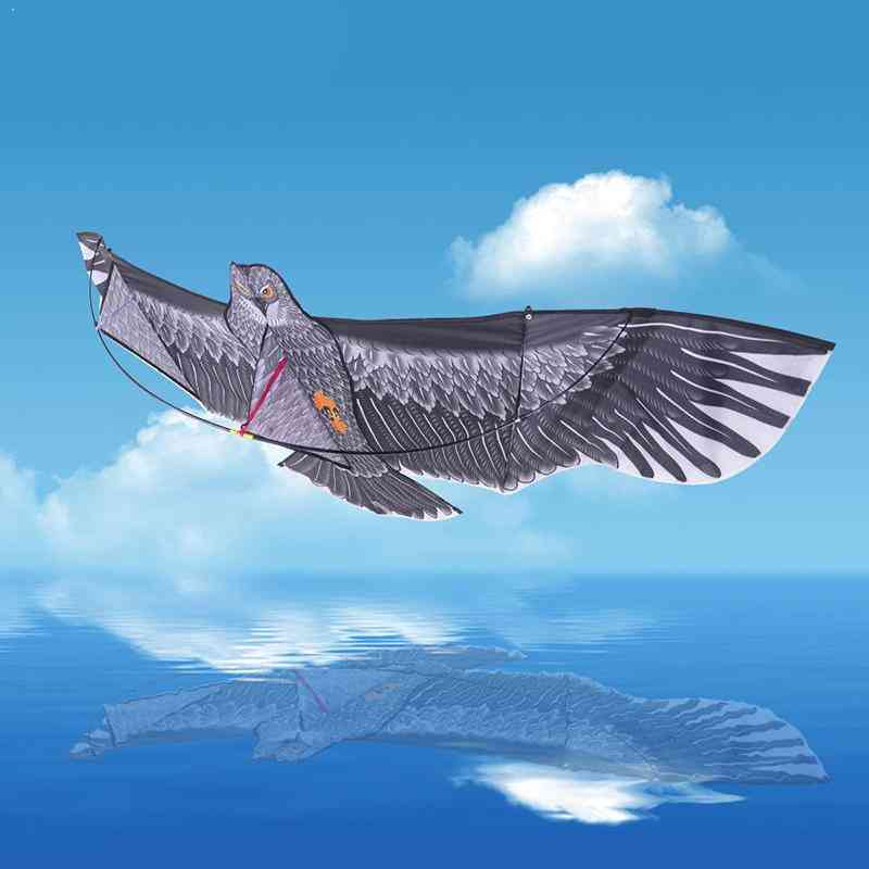 Cometa de águila plana cometa de pájaro con mosca grande para niños - juguetes de jardín al aire libre (colorido)