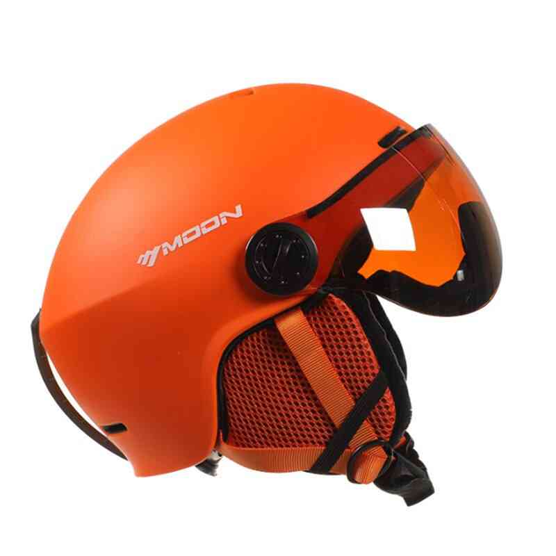 Gafas de casco de esquí lunar moldeadas integralmente de alta calidad / deportes al aire libre