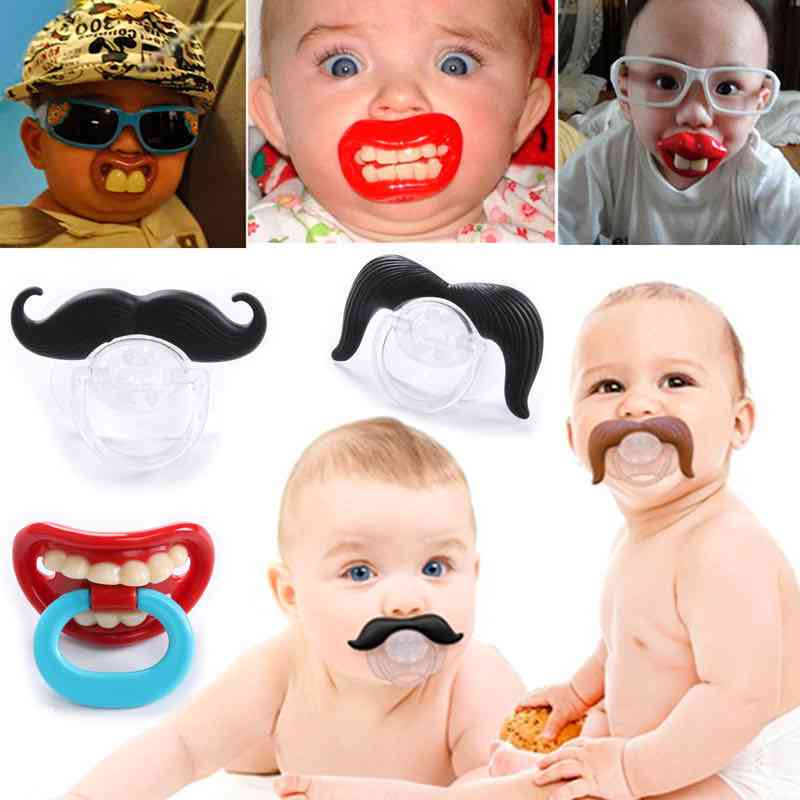 Babyfopspeen fopspeen siliconen grappige tepel dummy baby joke prank orthodontische tepels bijtring