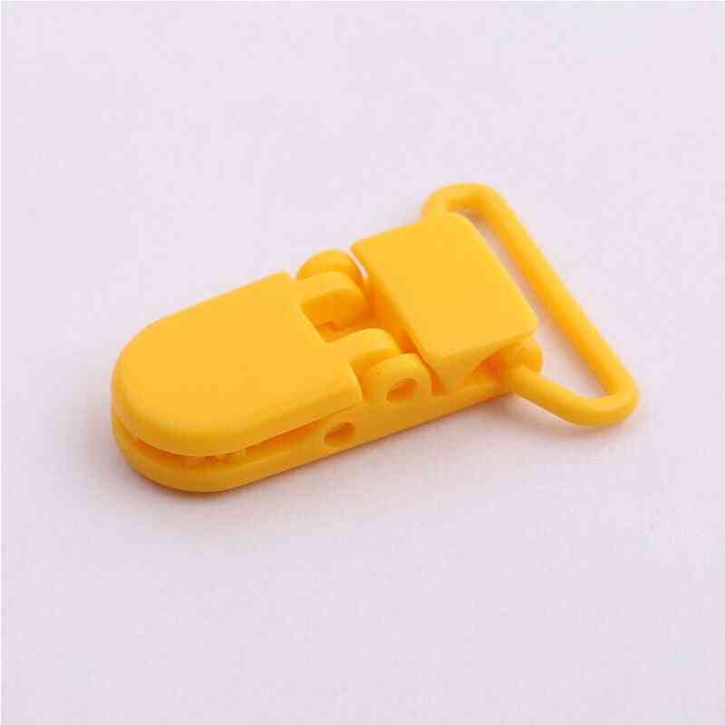 Plastic Transparent Pacifier Clips Soother Holder For Baby Nipples Round Clamp