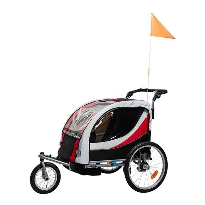3 Wheels Baby Bike Trailer Stroller With Brake