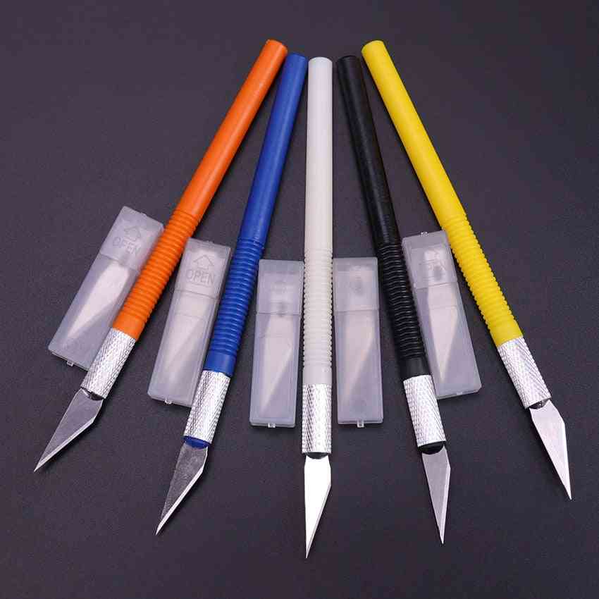 Non-slip Metal Wood Knife Tools, Cutter Engraving Craft Knives Fruit Carving Tools