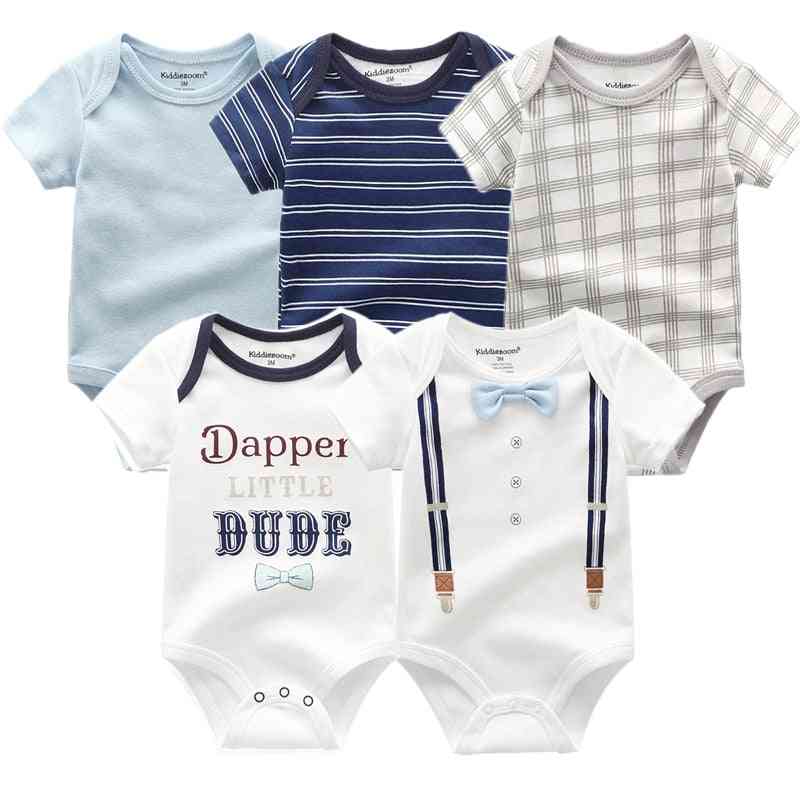 Short Sleeves, Cotton Rompers For Newborn Baby (set-2)