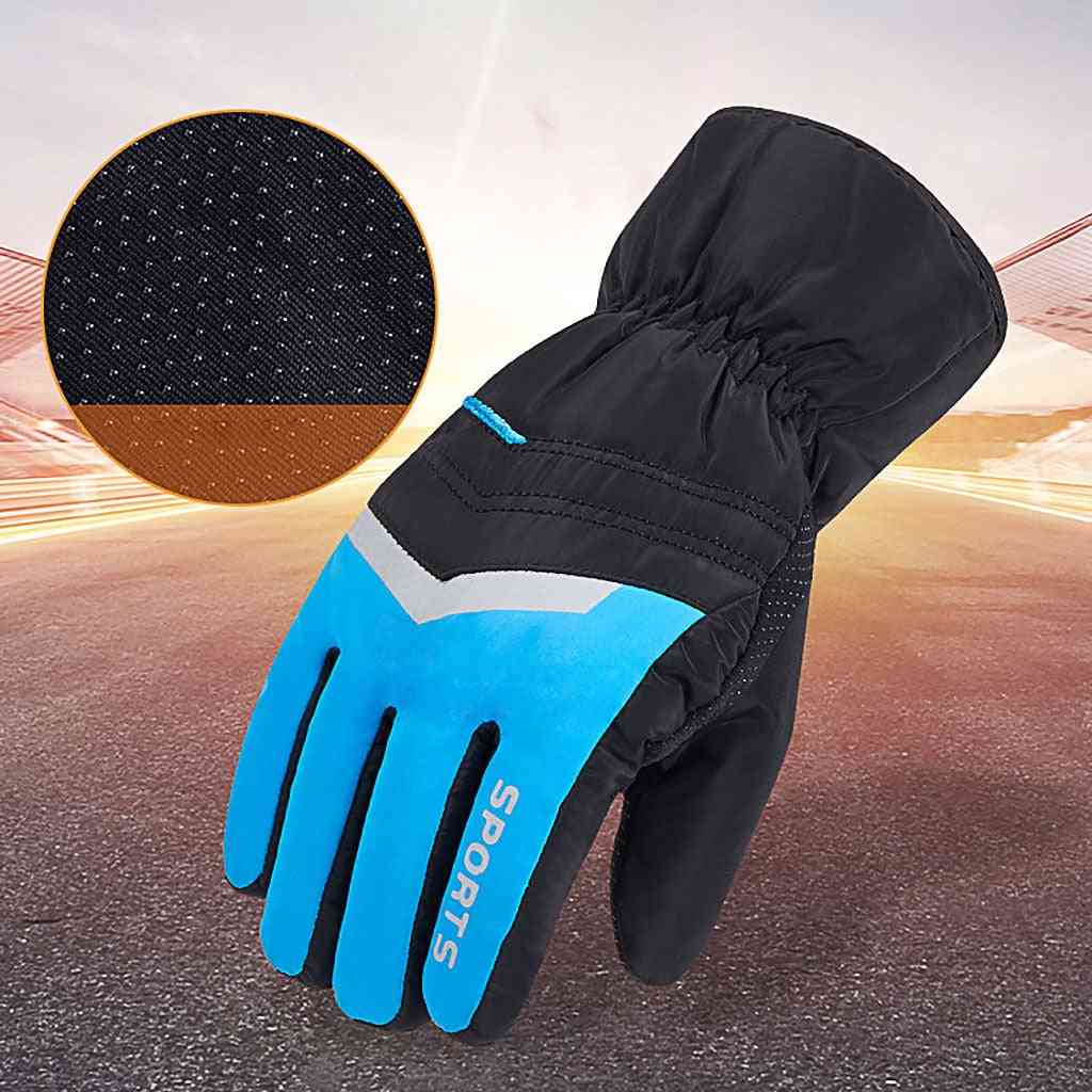 Zimní teplé pánské rukavice - dotykový displej, odolný proti stříkající vodě, větruodolný