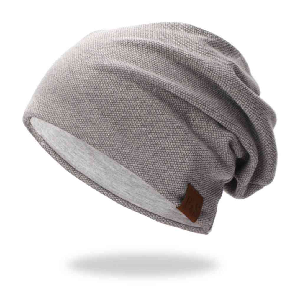 Berretto berretto casual, leggero cotone elasticizzato a maglia termica, cappello caldo, autunno, inverno, copricapo sportivo