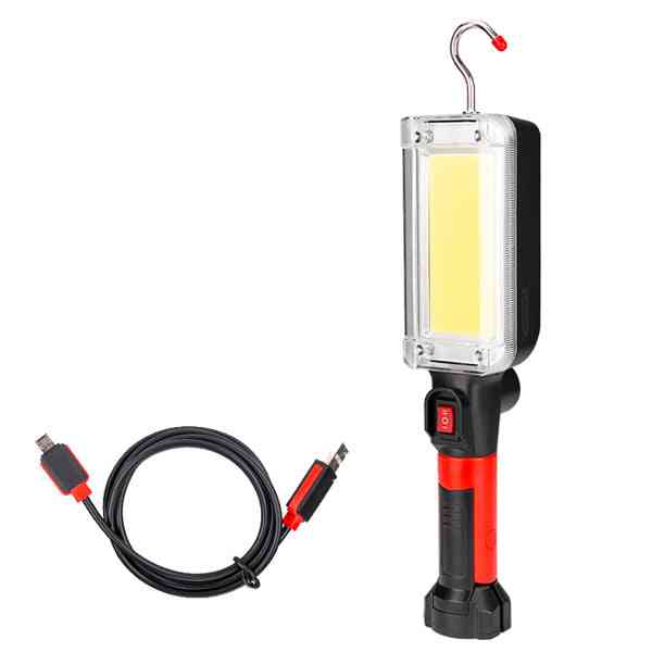 Led Work Light Cob Floodlight Rechargeable/maintenance Lamp/light Hook Clip Waterproof