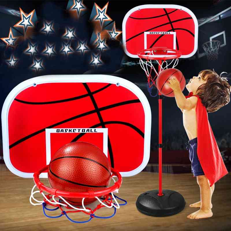 Basketball With Adjustable Stand And Pump-toy Set