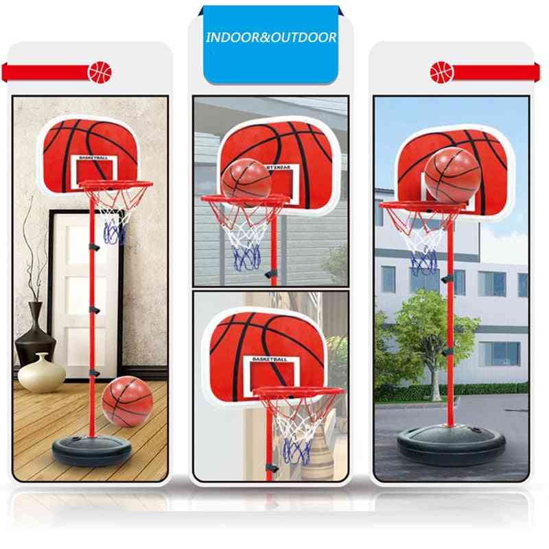 Basketball With Adjustable Stand And Pump-toy Set