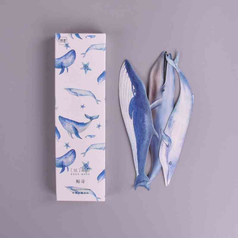 Whale Fish Pattern Paper Bookmark
