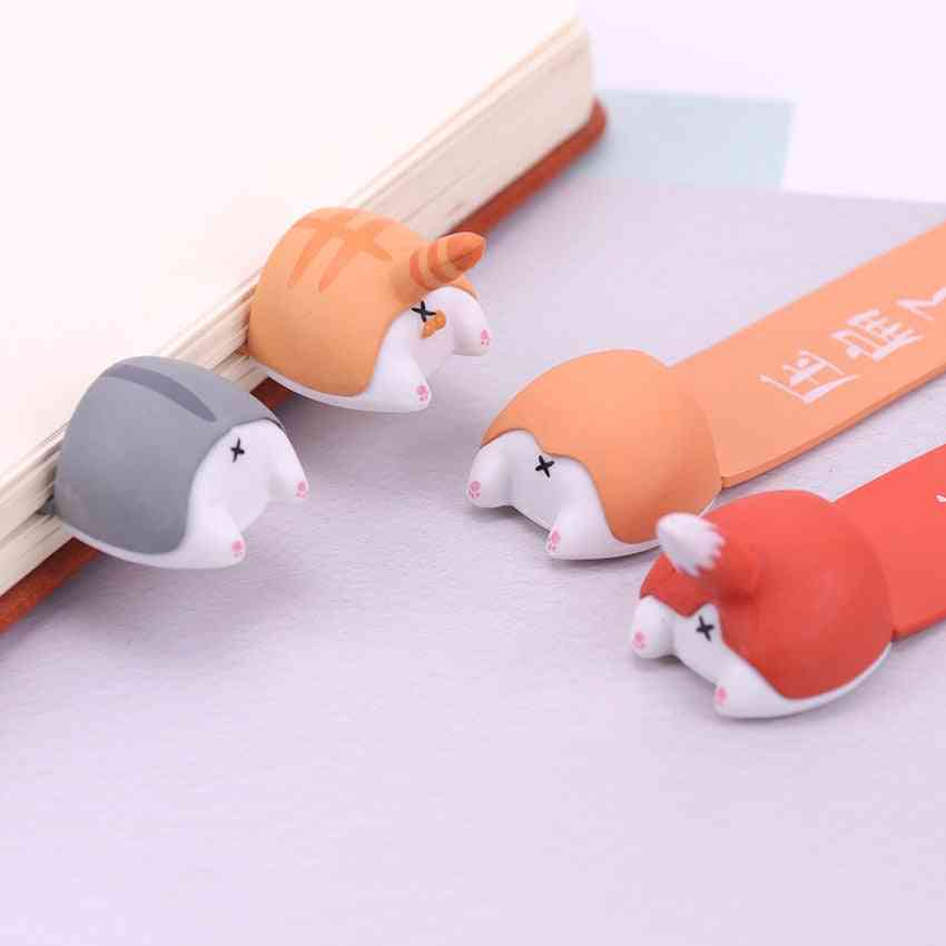 PVC mignon chien kawaii, chat, hamster, renard cul signet pour marque-pages papeterie