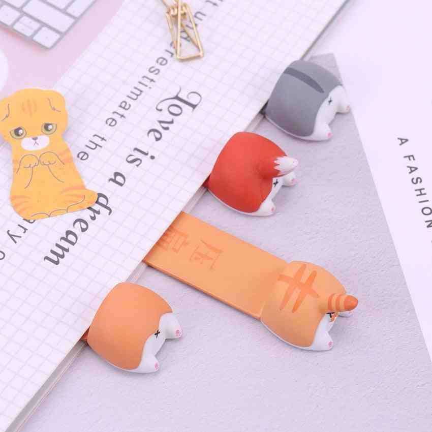 PVC mignon chien kawaii, chat, hamster, renard cul signet pour marque-pages papeterie