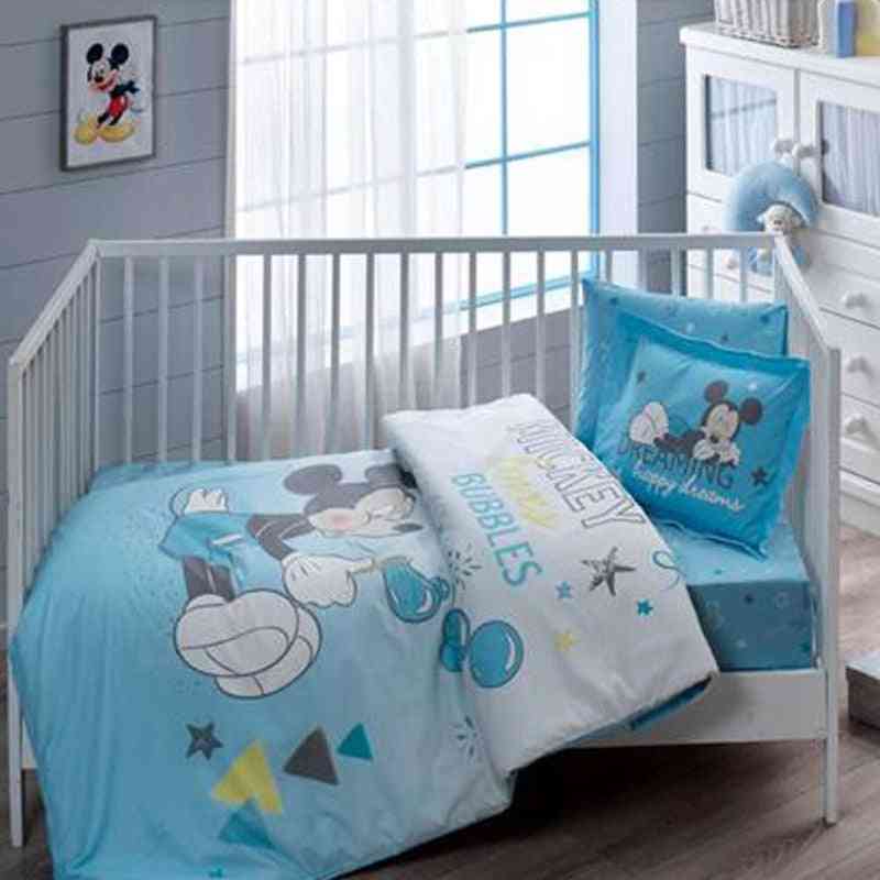 Mickey Cartoon Printed Cotton Quilt Cover Set