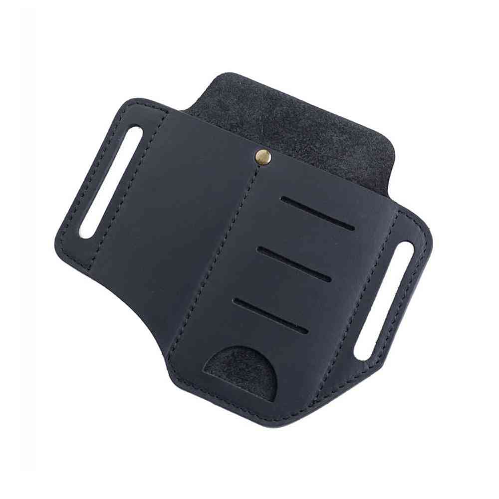 Outdoor taktische Tasche Taille Mini Taschenlampe Leder Werkzeugset tragbare Gürtel / Hüfttasche
