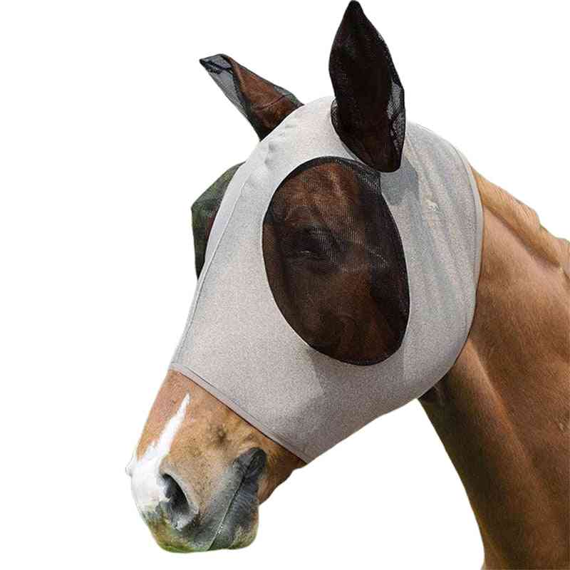 Anti-mosquito Repellent Horse Mask, Mesh Horsefly Flying-mask Equestrian