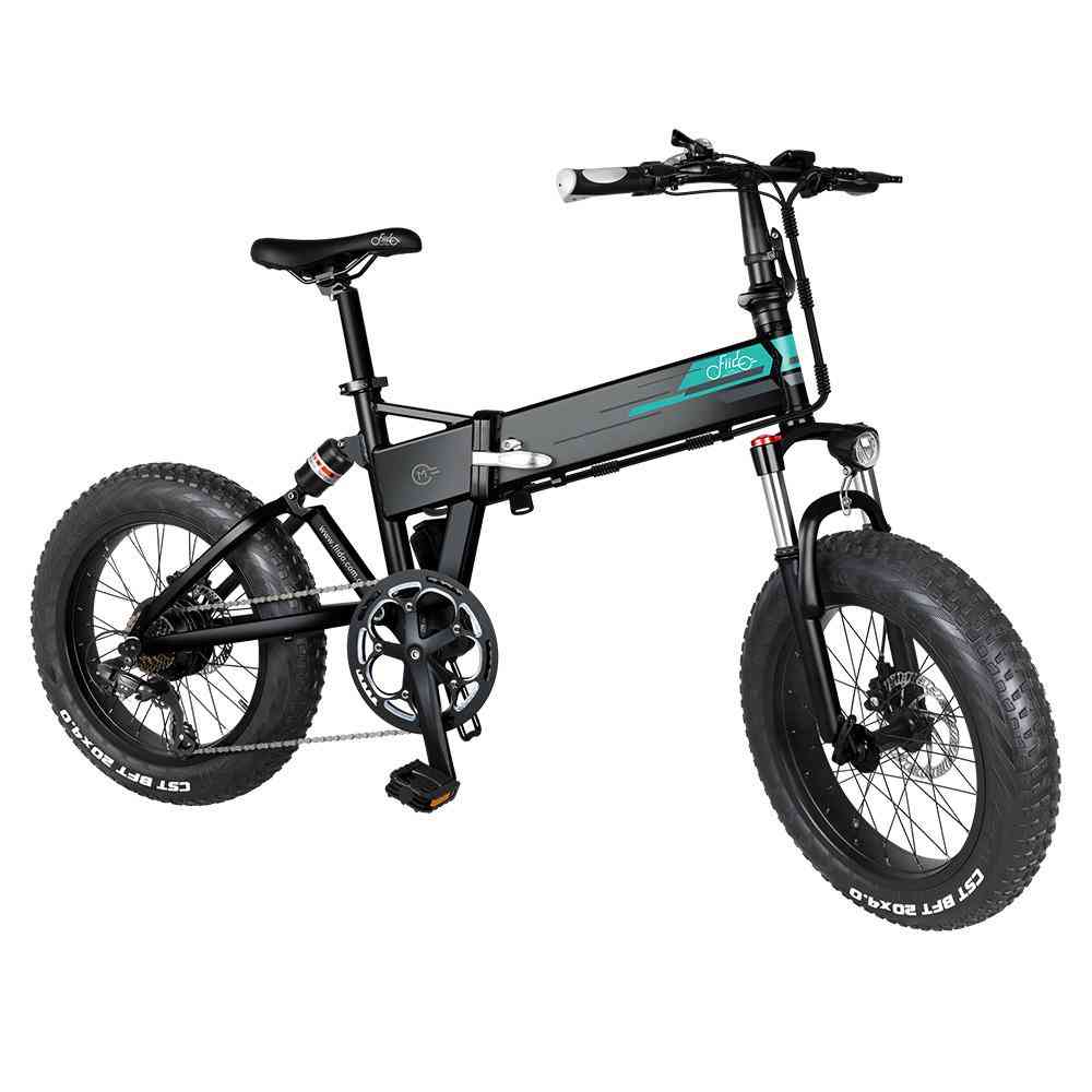 Bicicletta elettrica pieghevole per ciclomotore pneumatico grasso tre modalità di guida bicicletta elettrica all'aperto (nera)