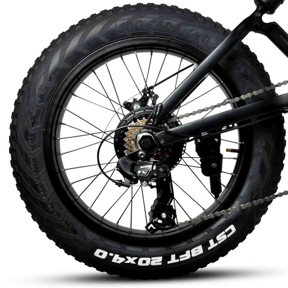 Bicicletta elettrica pieghevole per ciclomotore pneumatico grasso tre modalità di guida bicicletta elettrica all'aperto (nera)