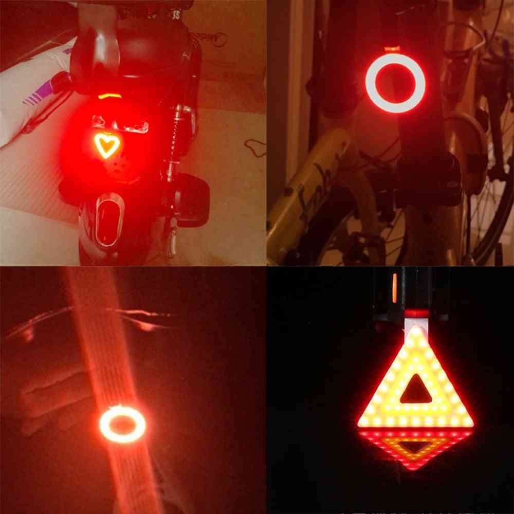 Multi Lighting Modes Bicycle Light Usb Charge Flash Tail Rear Mountains Bike