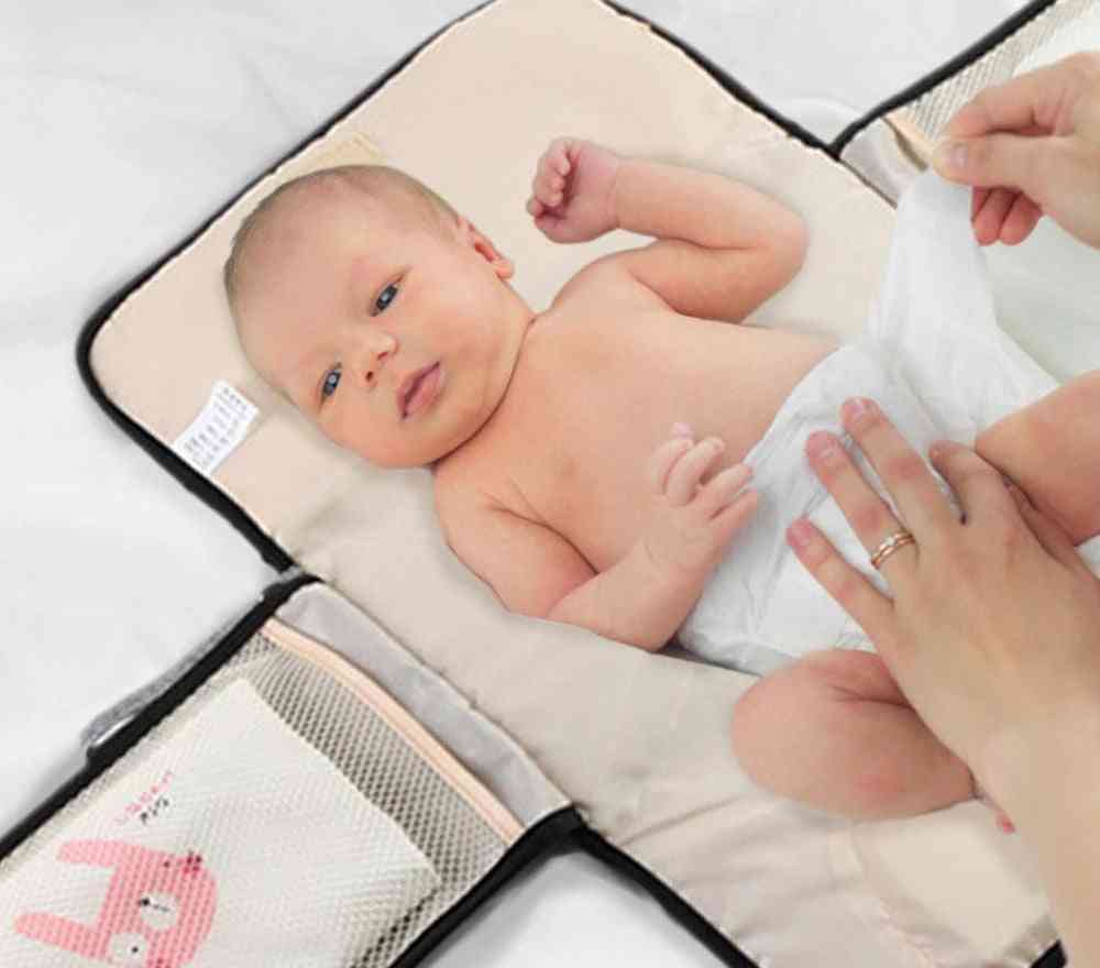 Portable Baby Diaper Pad, Waterproof Multi-function Bag
