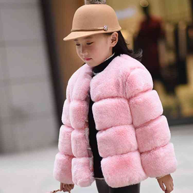 бебешки момичета изкуствено кожено палто - зимно детско коледно яке с дълъг ръкав горно облекло