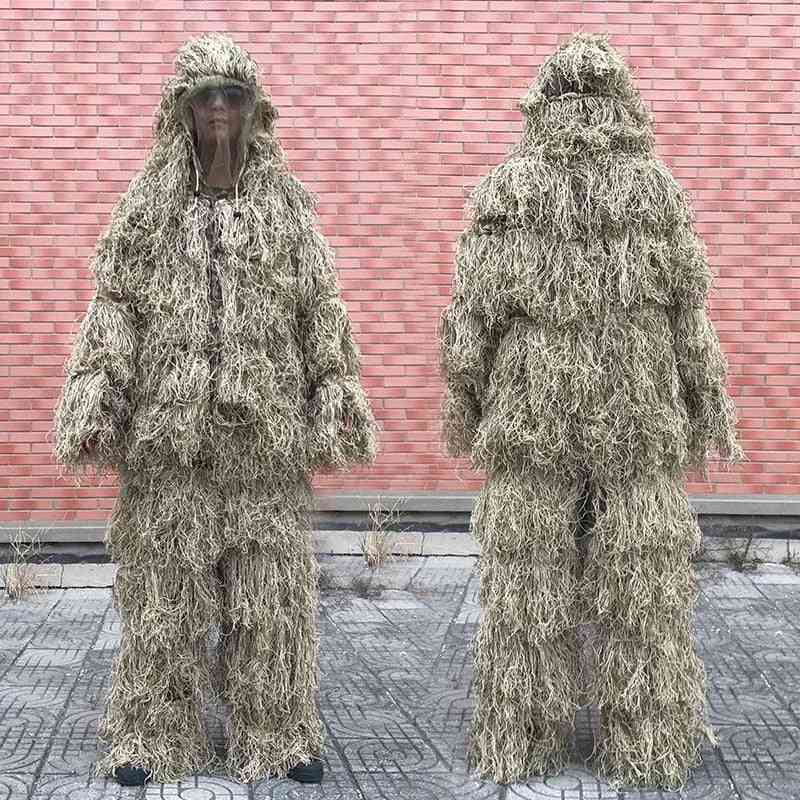 3d Withered Grass Ghillie Suit-camouflage Clothing