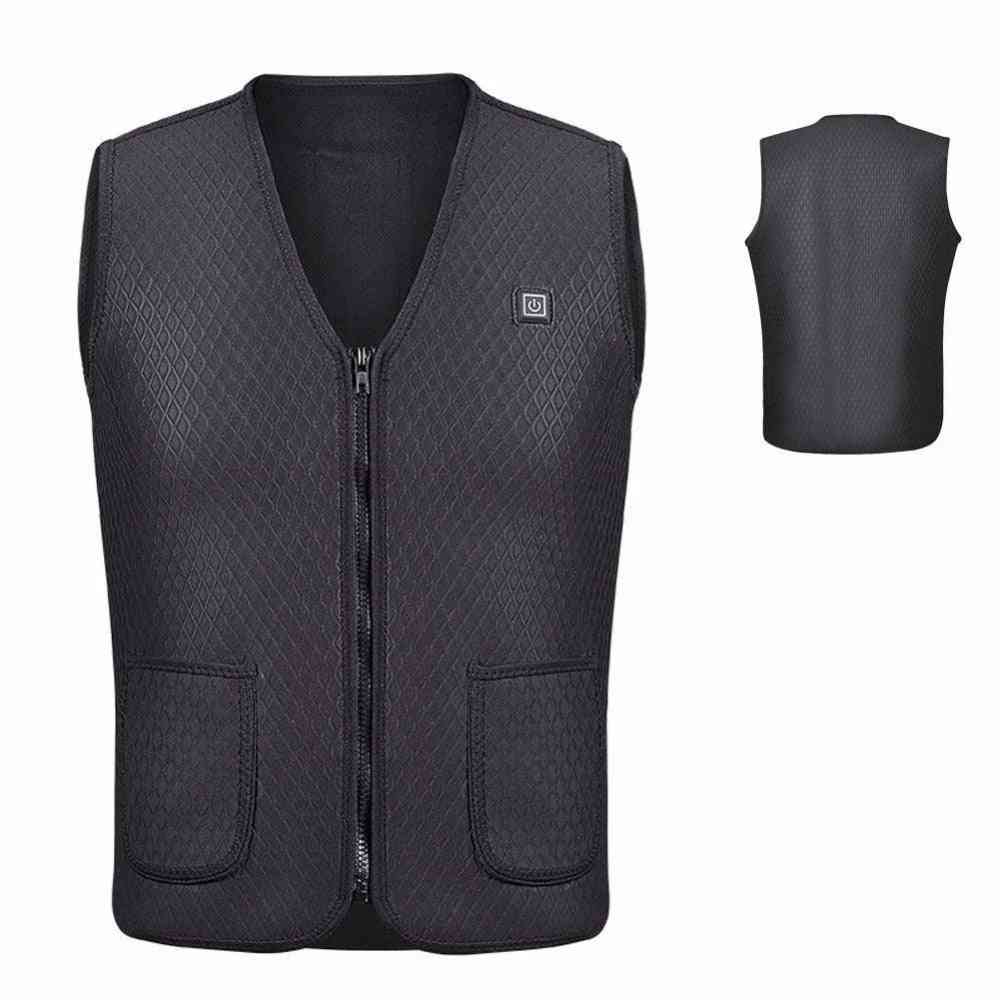 Men & Women Outdoor Usb Infrared Heating Vest Jacket, Electric Thermal Clothing