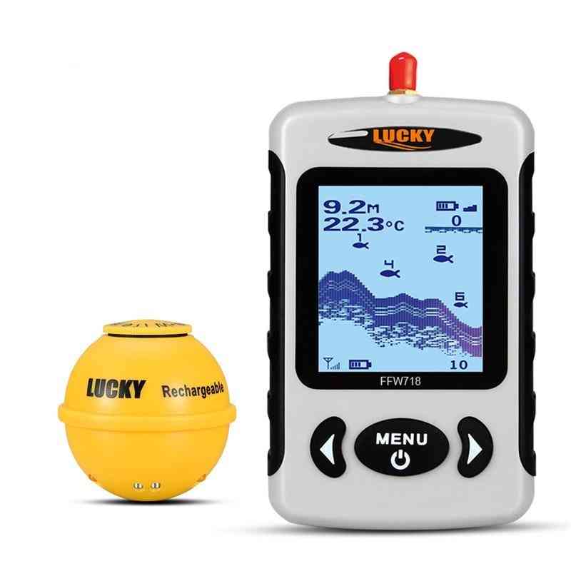 Wireless Portable Fish Finder, Sonar Depth Sounder Alarm For Ocean River Lake