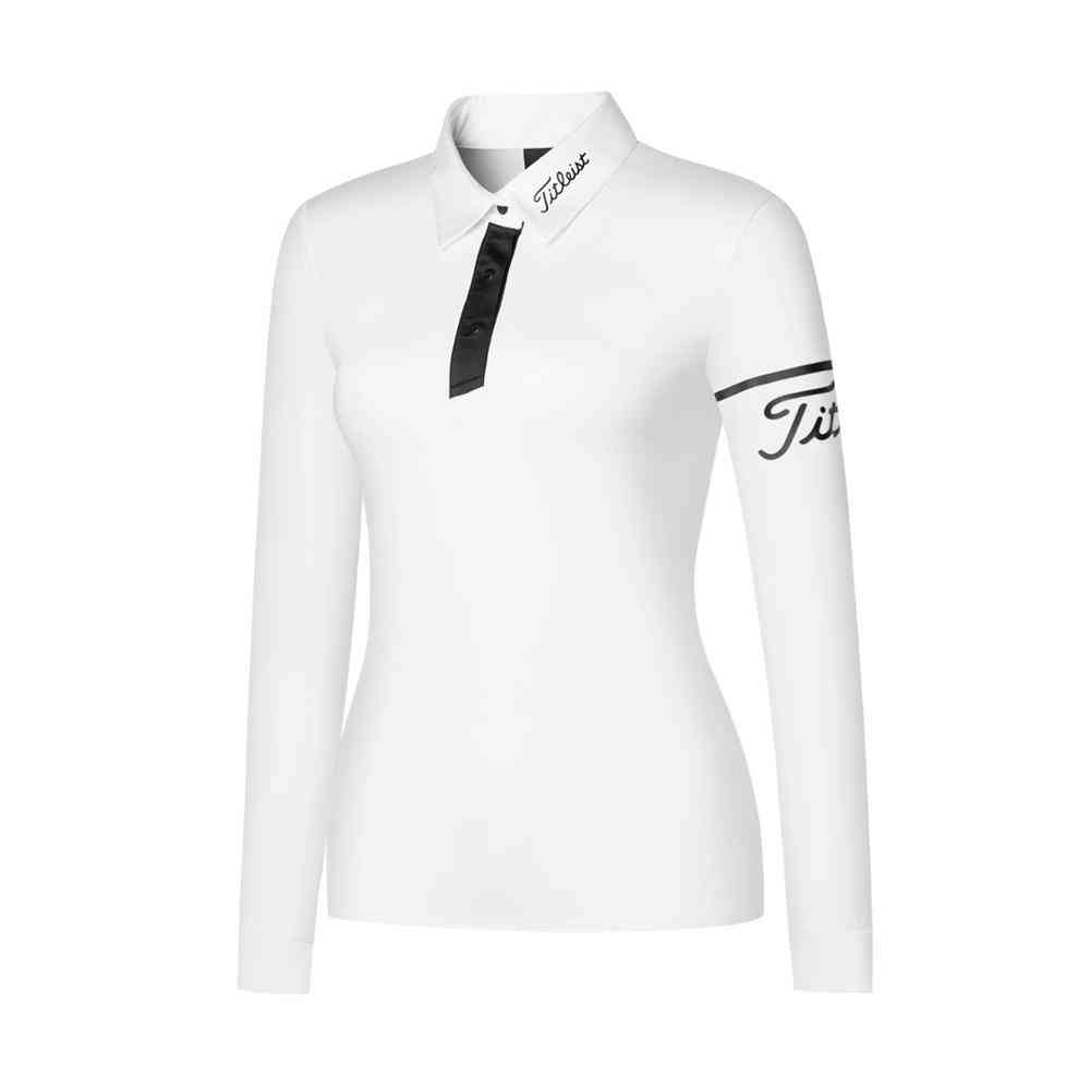 Damska sportowa koszulka polo z długim rękawem i golfem dla kobiet