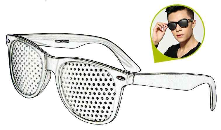 Mejora de la vista cuidado ejercicio gafas gafas entrenamiento ciclismo pin pequeño agujero gafas de sol camping